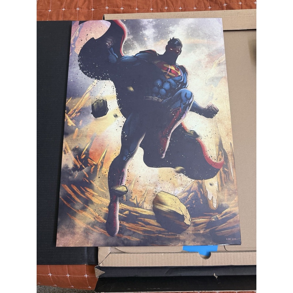Lot of 2 Displate Large Metal Posters Superman + Naruto Sasuke 26.5x19